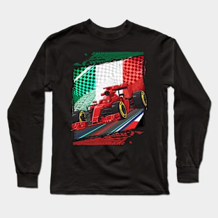 Formula Mexico Racing Circuit Car Map Grand Prix Race Long Sleeve T-Shirt